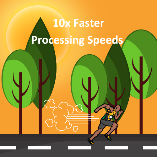 10X Faster Processing